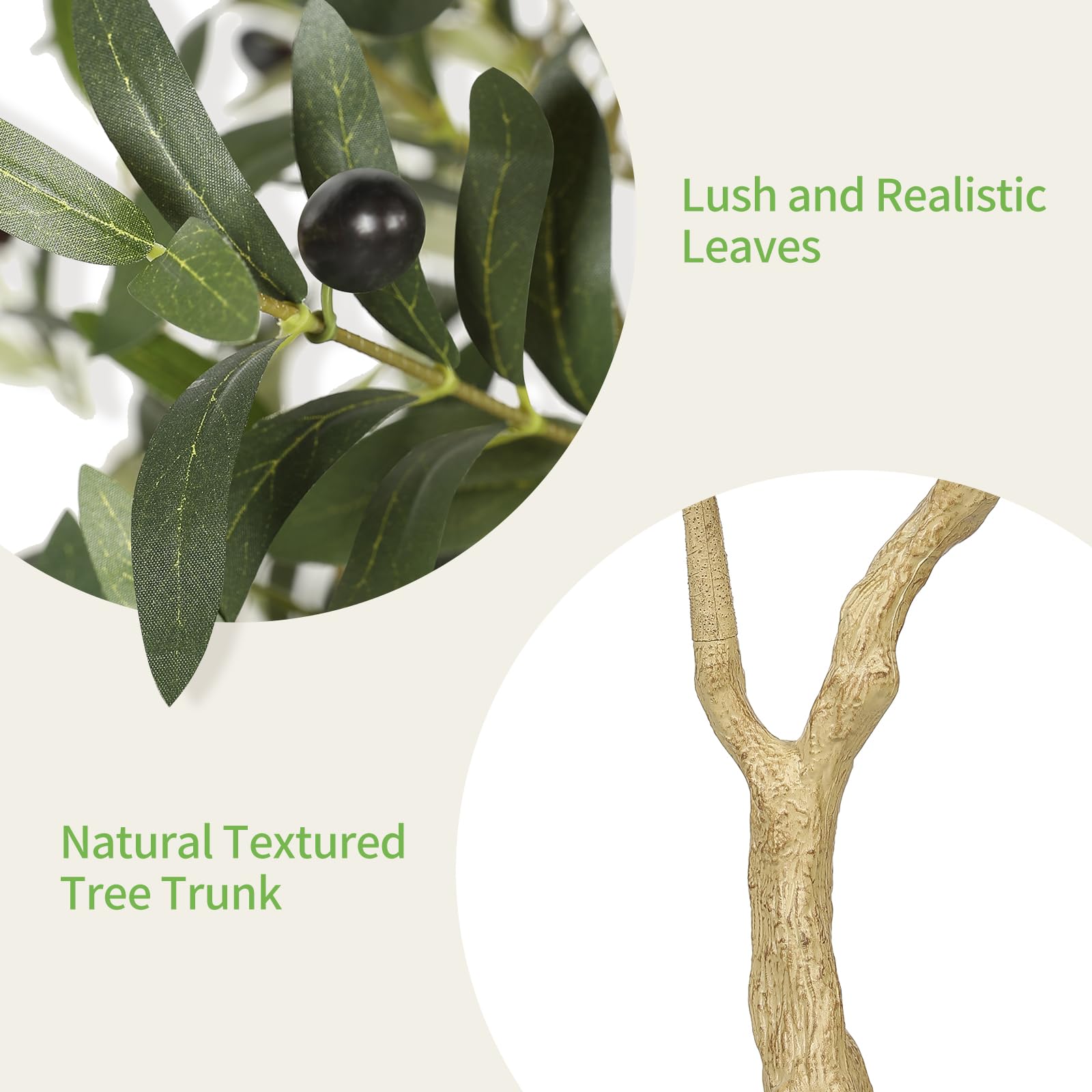 REALEAD Olive Tree lifelike branches offer versatile shaping for seasonal decor ideas.
