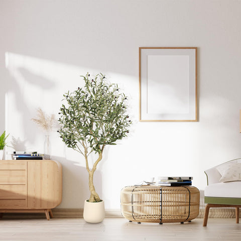 REALEAD Office decor olive tree stands as a low-maintenance greenery accent.
