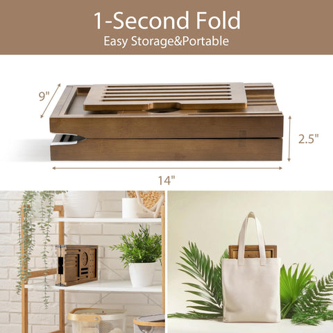 Realgulf bamboo bathtub tray removable trays organize essentials within reach.