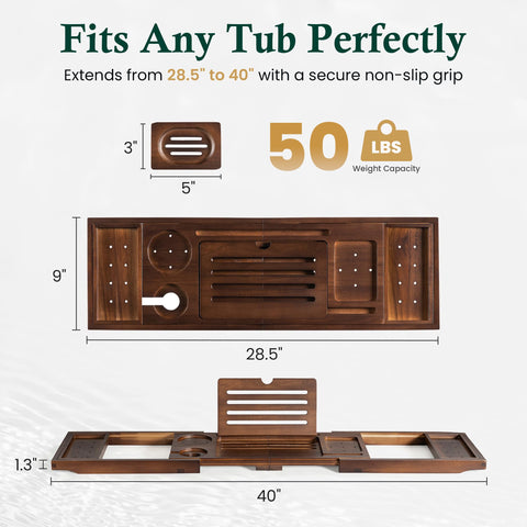 Realgulf teak tray book stand supports immersive bath-time reading.