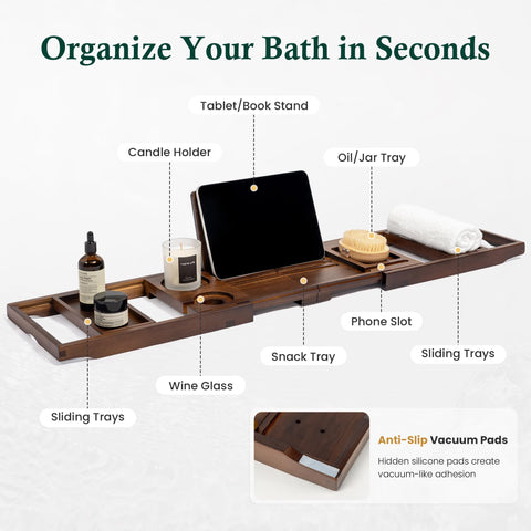 Realgulf teak tray phone dock keeps calls handy while you bathe.