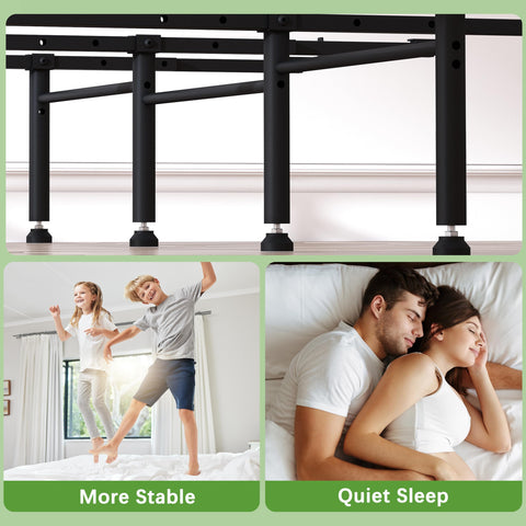 Realhotan center support with metal rails adds rigidity and durability.