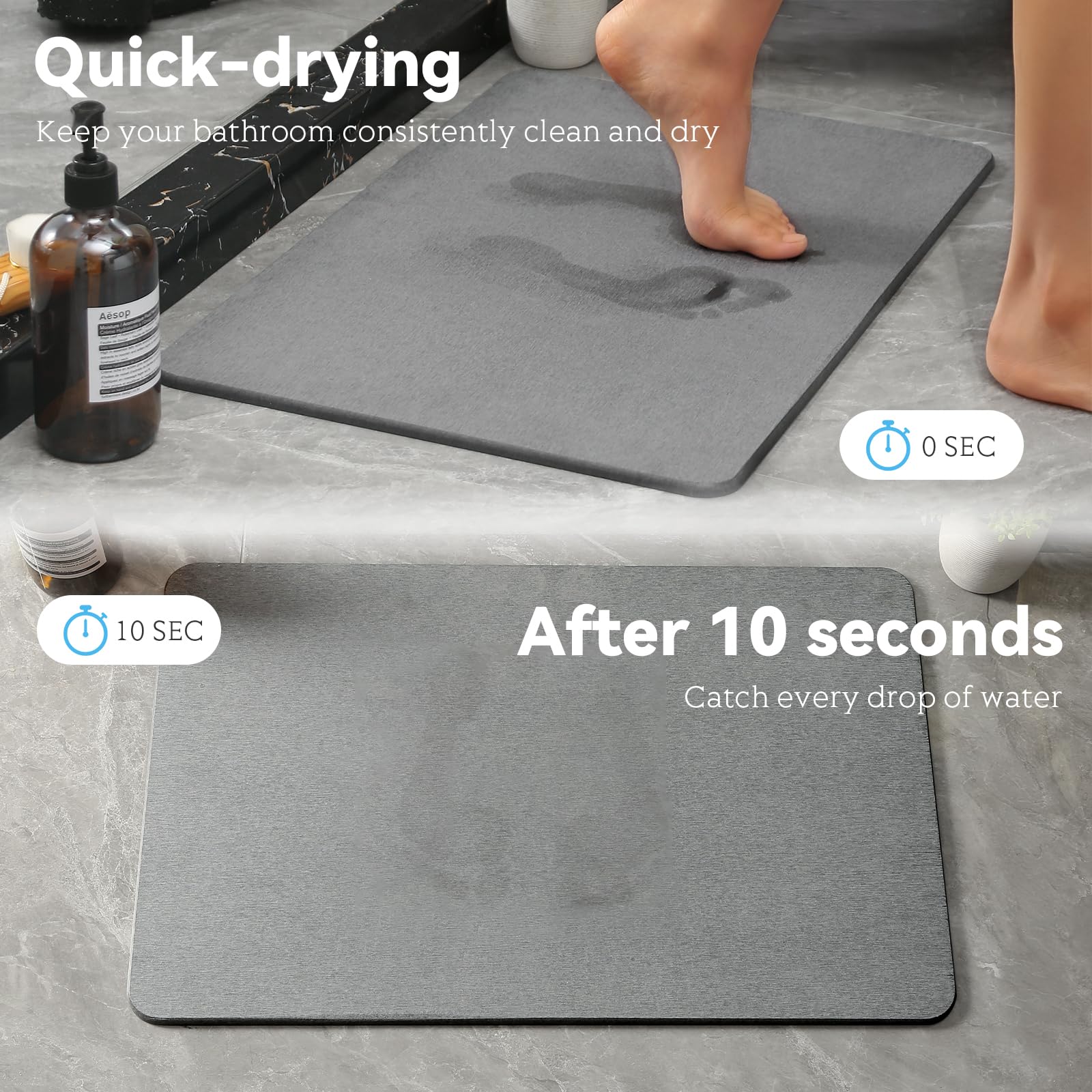 Realion diatomaceous earth texture mat highlights sustainable material