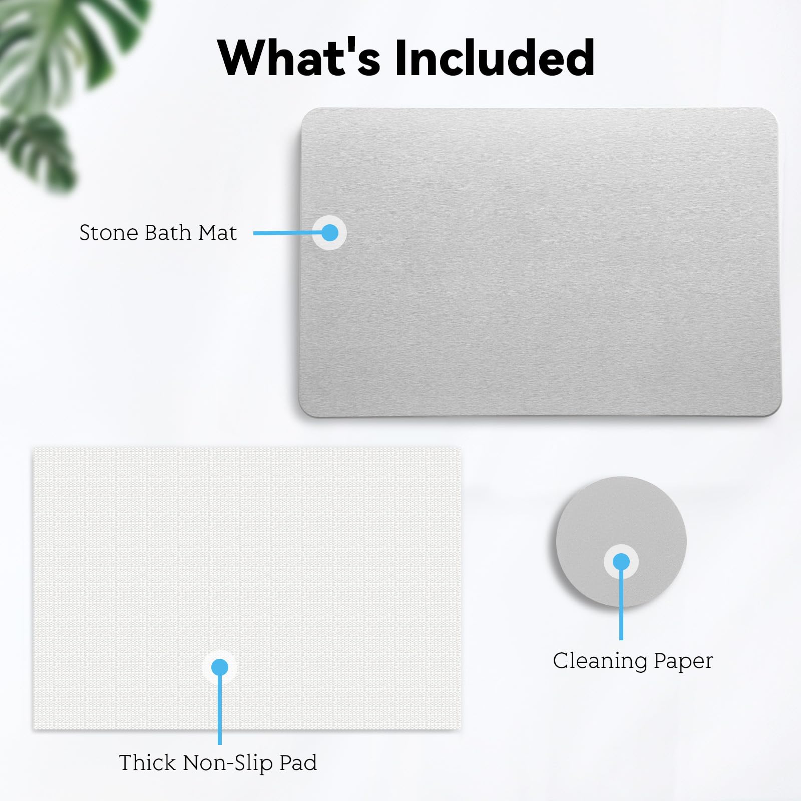 Realion stone bath mat poolside use for quick water collection.