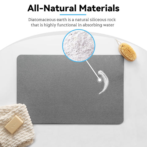 Realion stone bath mat versatile for kitchen, entryway, or poolside