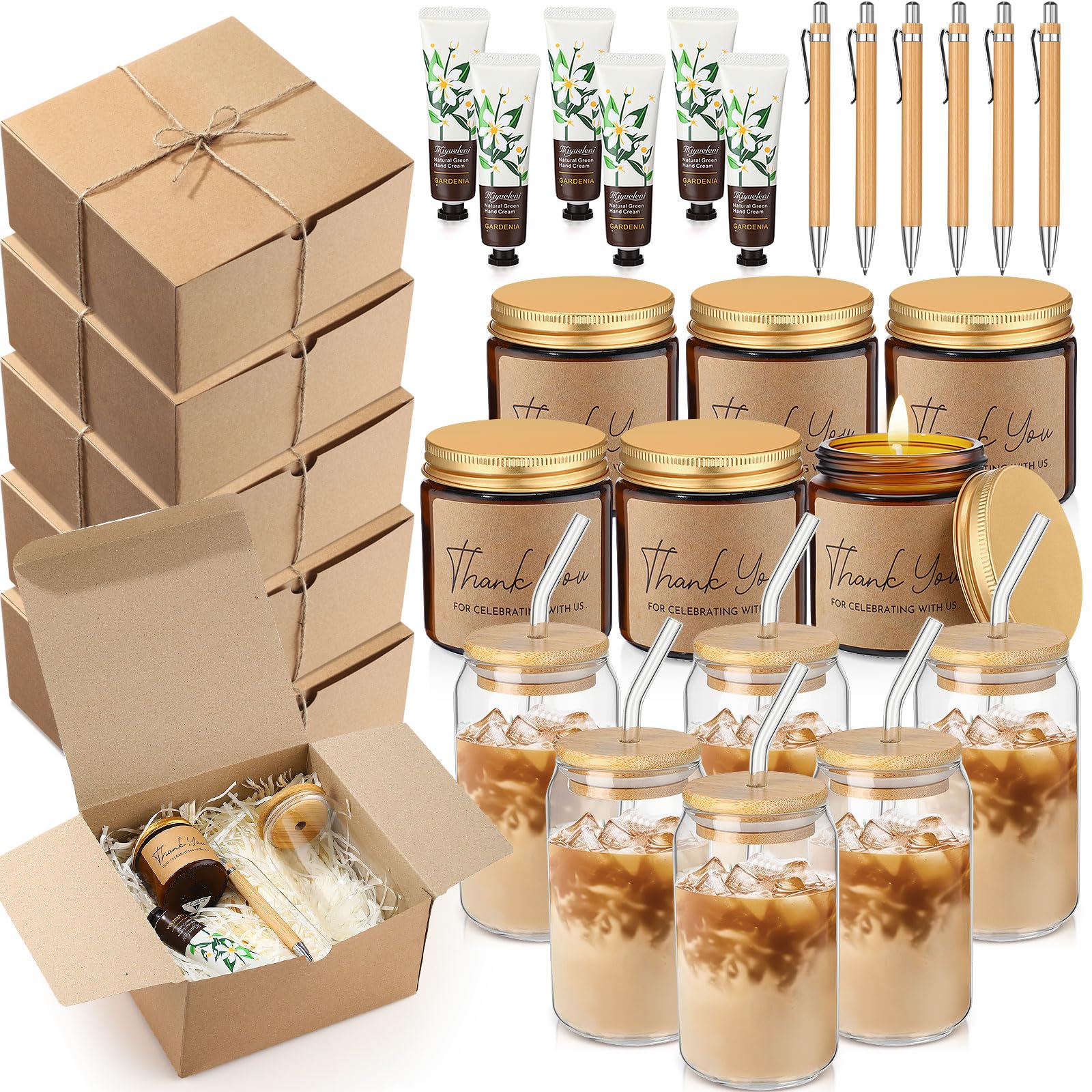 Reallnaive glass tumblers with lids and straws for stylish prize gifts
