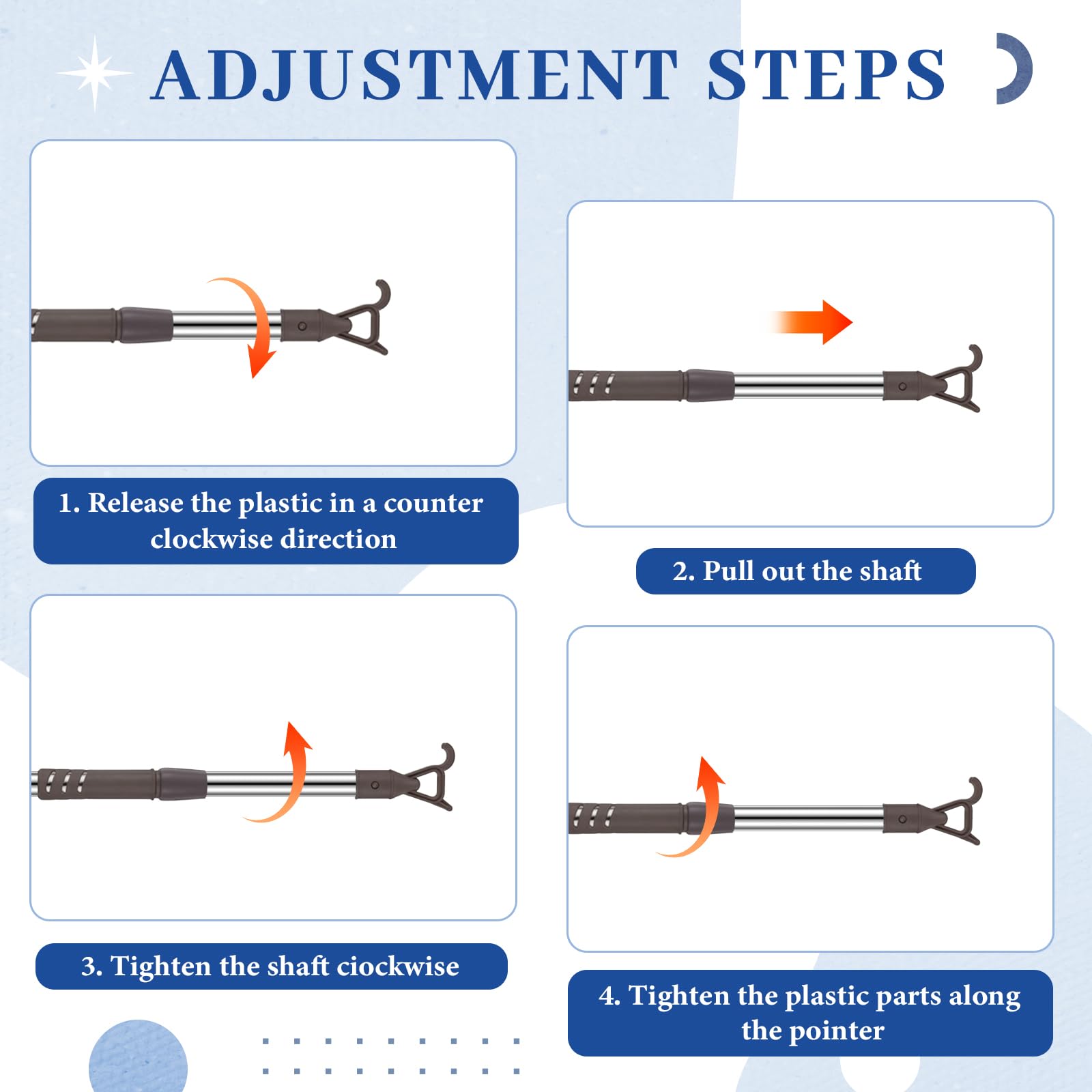 Reallnaive left-twist-lock enables quick extension or retraction.