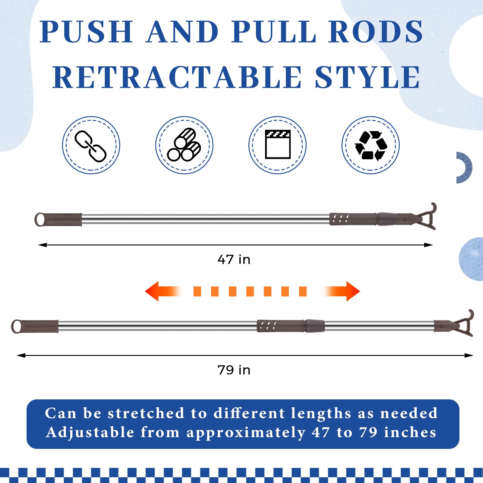 Reallnaive skylight pole with hook end for secure curtain pull.