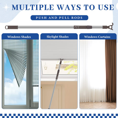 Reallnaive telescoping pole length range suits many skylight heights.