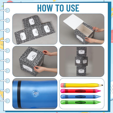 Realspring inflatable crayons 105 cm add colorful height to back-to-school displays.