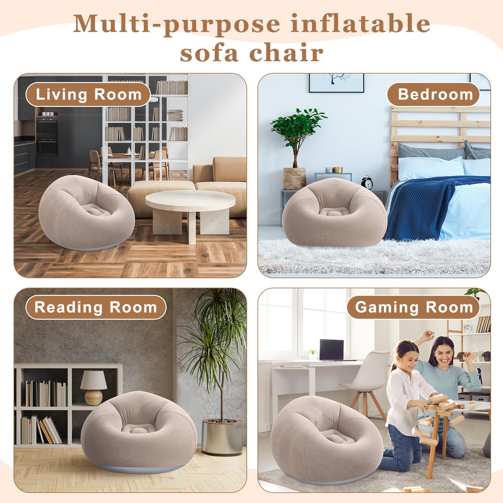 Realspring portable lounge chair provides easy, casual seating anywhere.