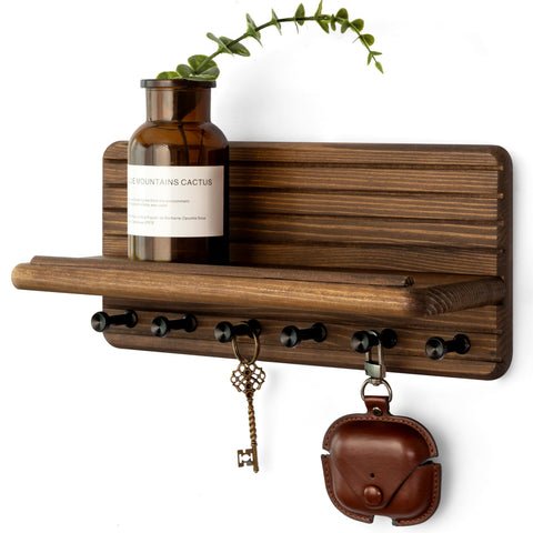 Rebee Vision farmhouse key holder with six hooks keeps entryway organized.