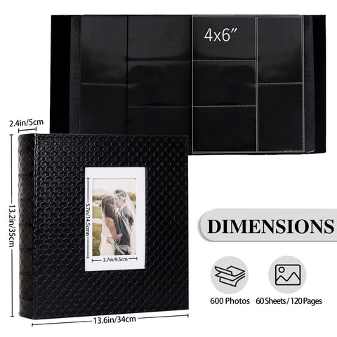 RECUTMS interior with 600 pockets stores photos securely.