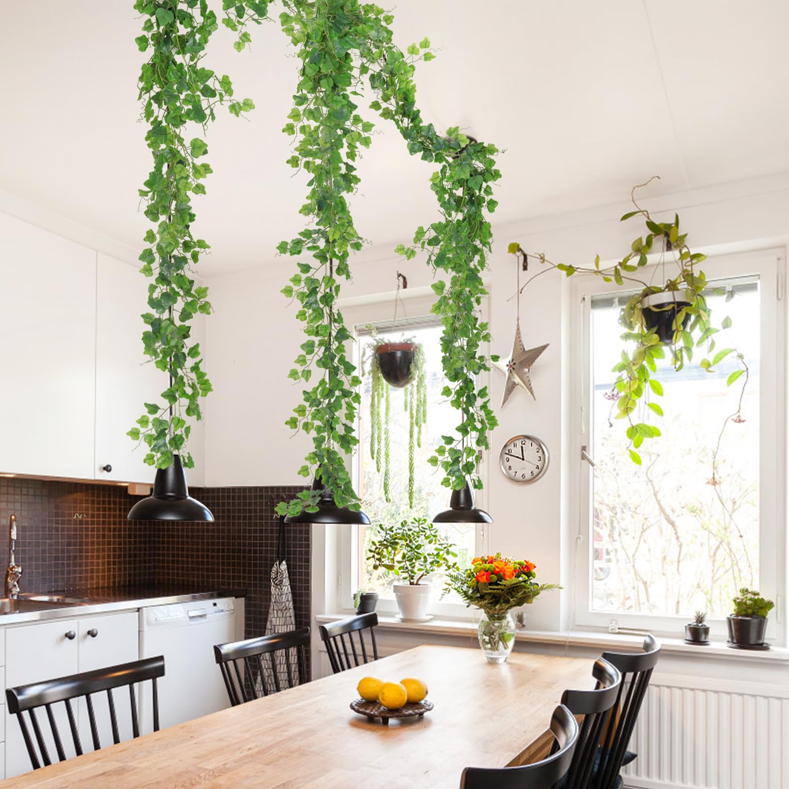RECUTMS ivy garland on outdoor balcony withstands weather