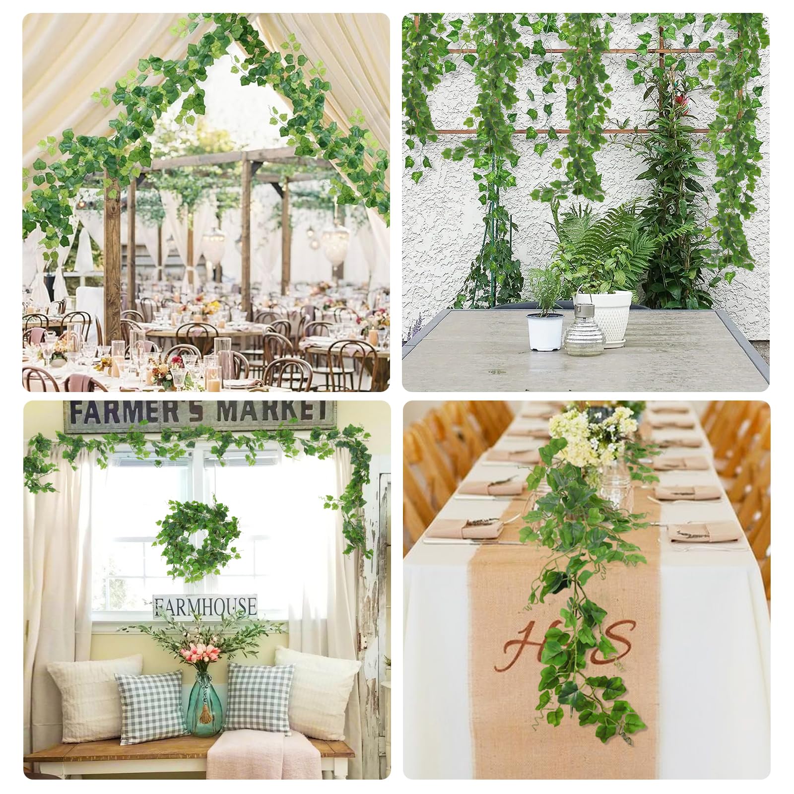 RECUTMS ivy garland used as wall backdrop for events