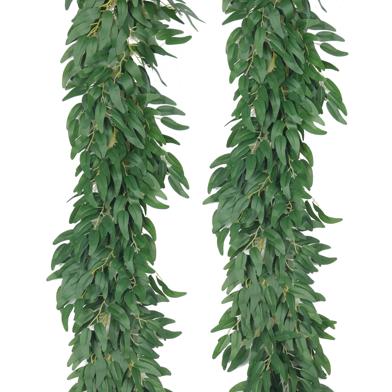 Recutms artificial willow leaves vine 6ft pair for versatile indoor decor