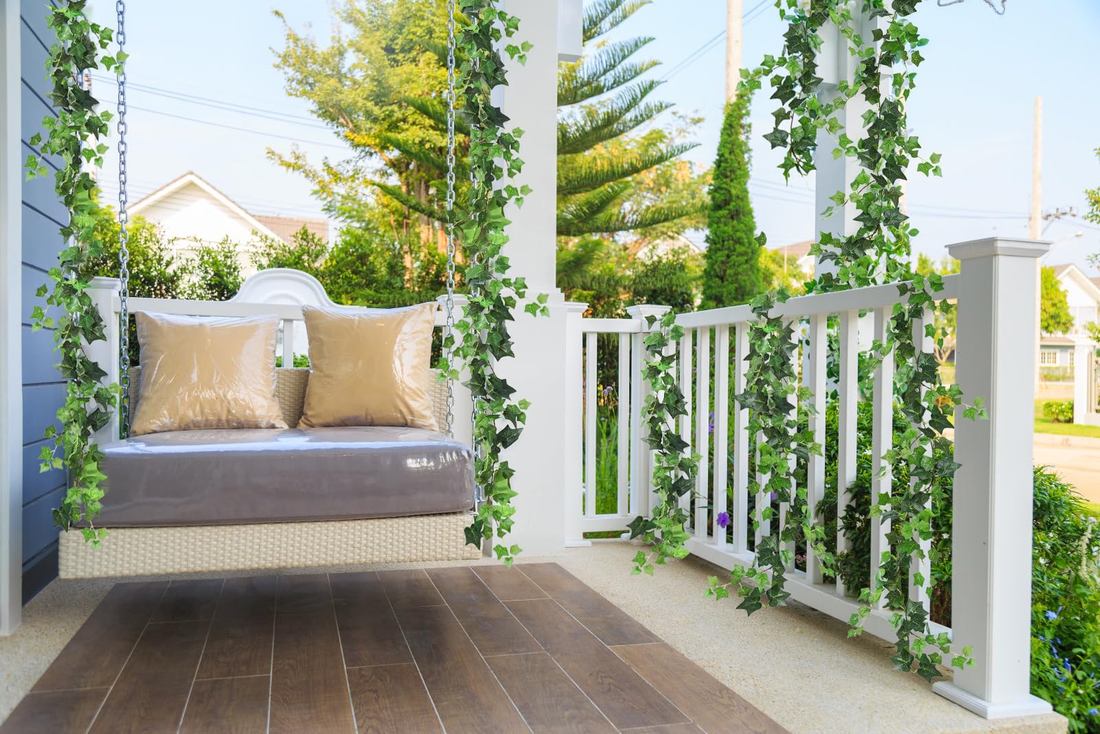 RECUTMS ivy garland silk leaves texture with realistic, low-maintenance greenery.
