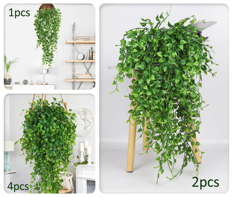 RECUTMS no-maintenance hanging plants ideal for year-round indoor or patio decor.