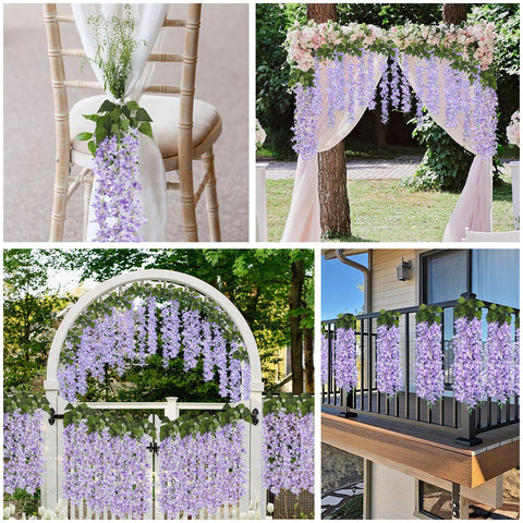 RECUTMS wedding arch decor using lilac vines to add romance
