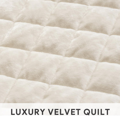 RECYCO bed spread oversized coverlet drape demonstrating floor-to-ceiling coverage