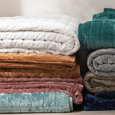 RECYCO bright white velvet quilt set king offers crisp, clean aesthetic.