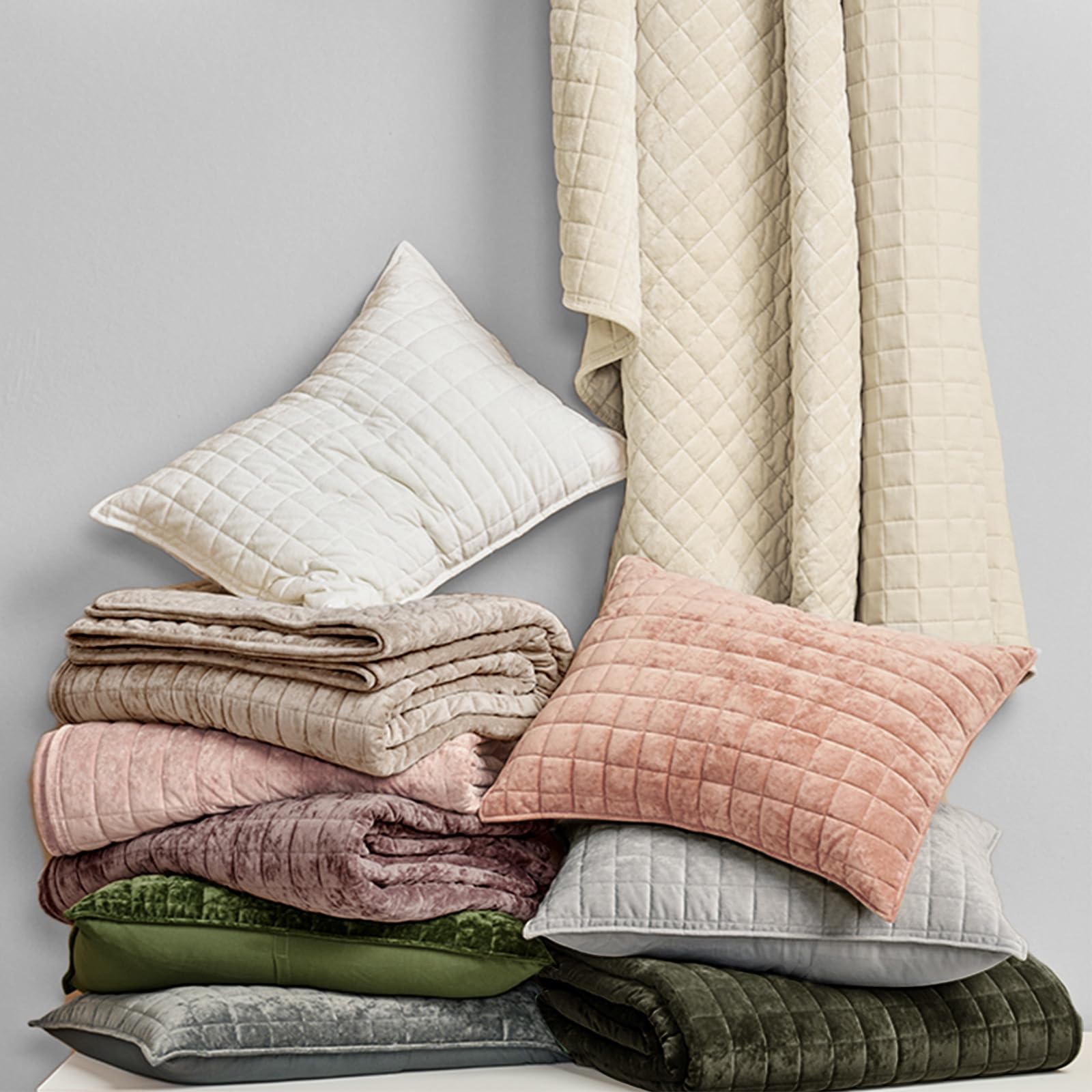 RECYCO oversized bedspread drapes fully over large beds