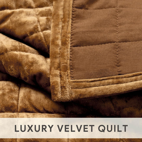 RECYCO oversized king bed with quilt ready for all-season comfort.