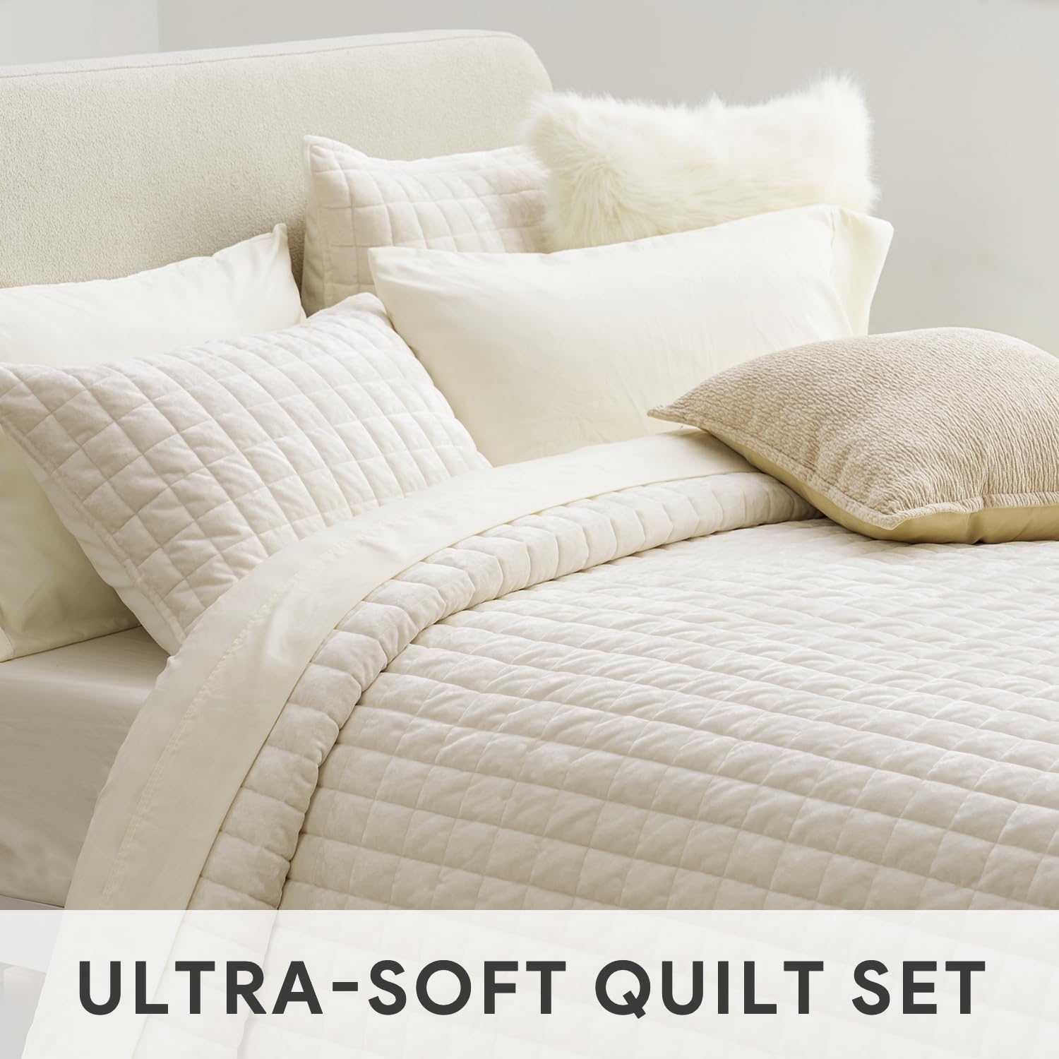 RECYCO matching pillow shams complete the luxe coordinated bedroom look