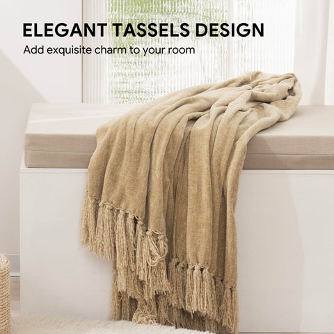 RECYCO fringe tassel detail adds stylish accent to living room decor.