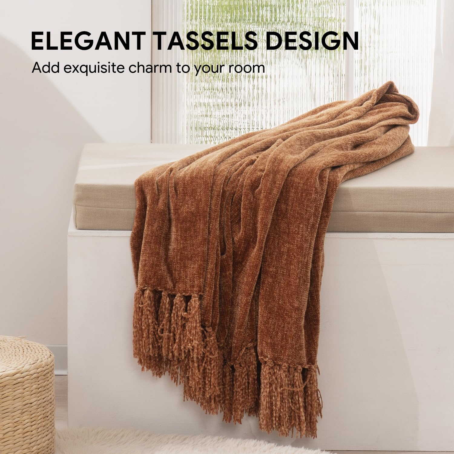 RECYCO throw blanket on sofa showing stylish design and warmth