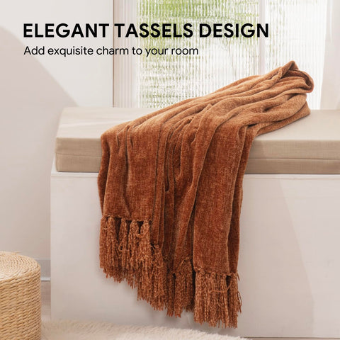 RECYCO throw blanket on sofa showing stylish design and warmth