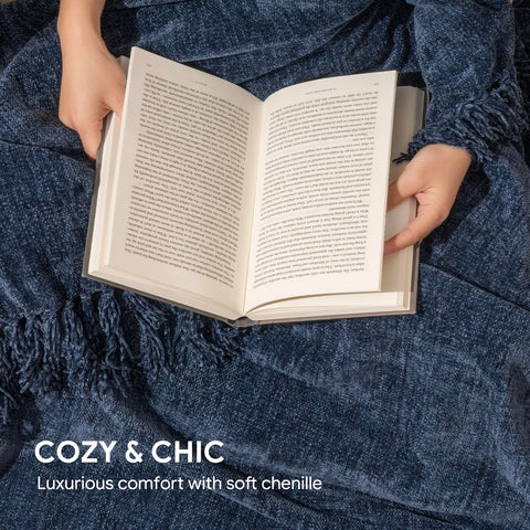 RECYCO blanket on sofa adds warmth and style
