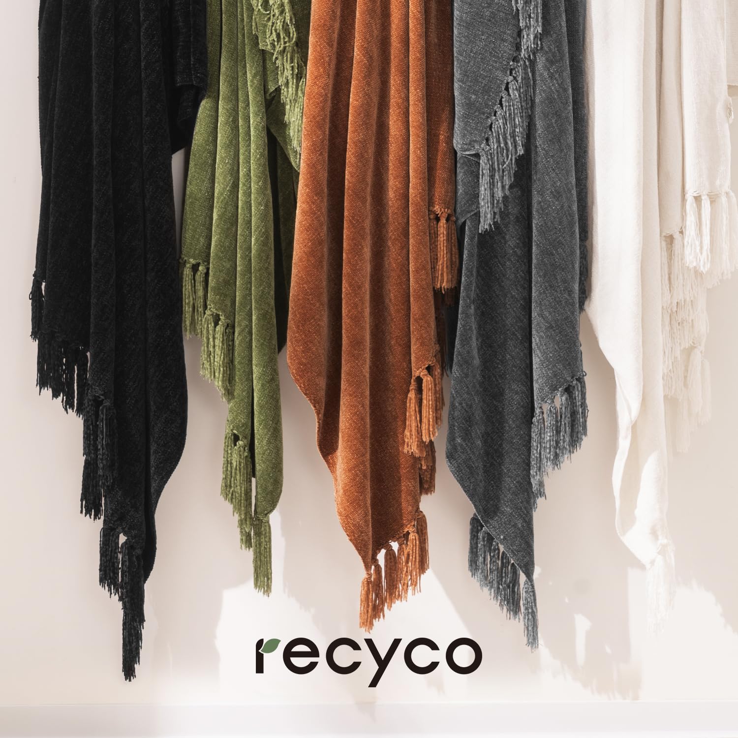 RECYCO throw blanket stitching highlights durable weave and longevity