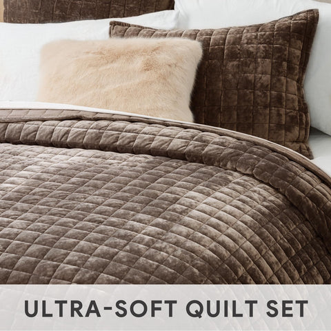 RECYCO two shams on bed illustrate coordinated, hotel-inspired styling.