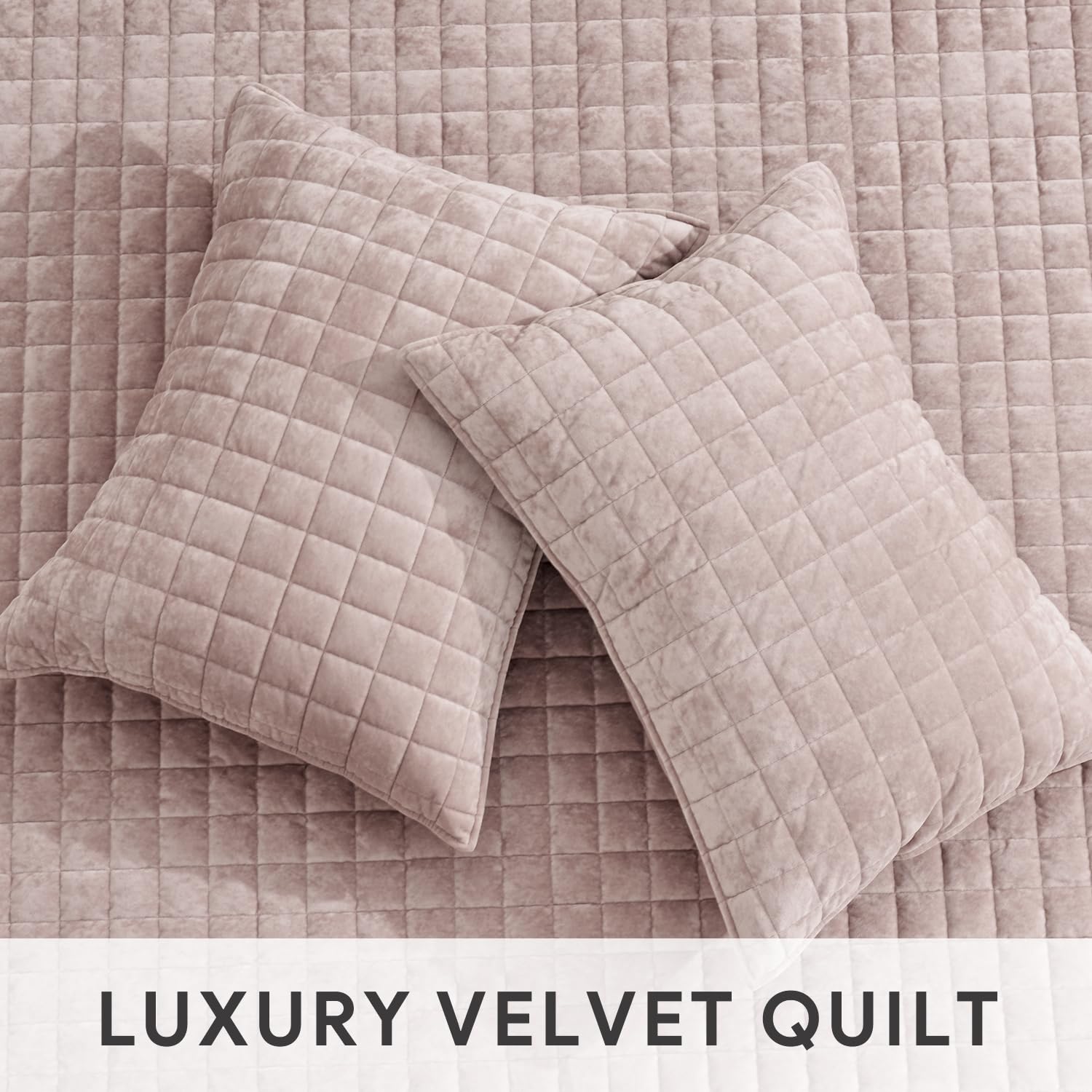 RECYCO velvet quilt down-alternative filling with even loft and secure stitching