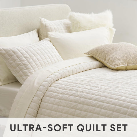 RECYCO velvet quilt set includes two matching pillow shams for coordinated look