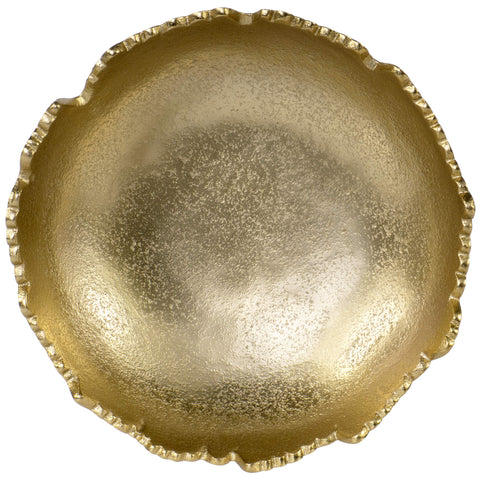 Red Co. asymmetrical torn edges bowl adds sparkle on coffee tables or mantels