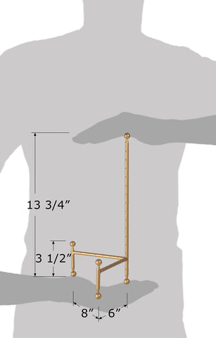 Red Co. elegant gold display stand for dressers and shelves.