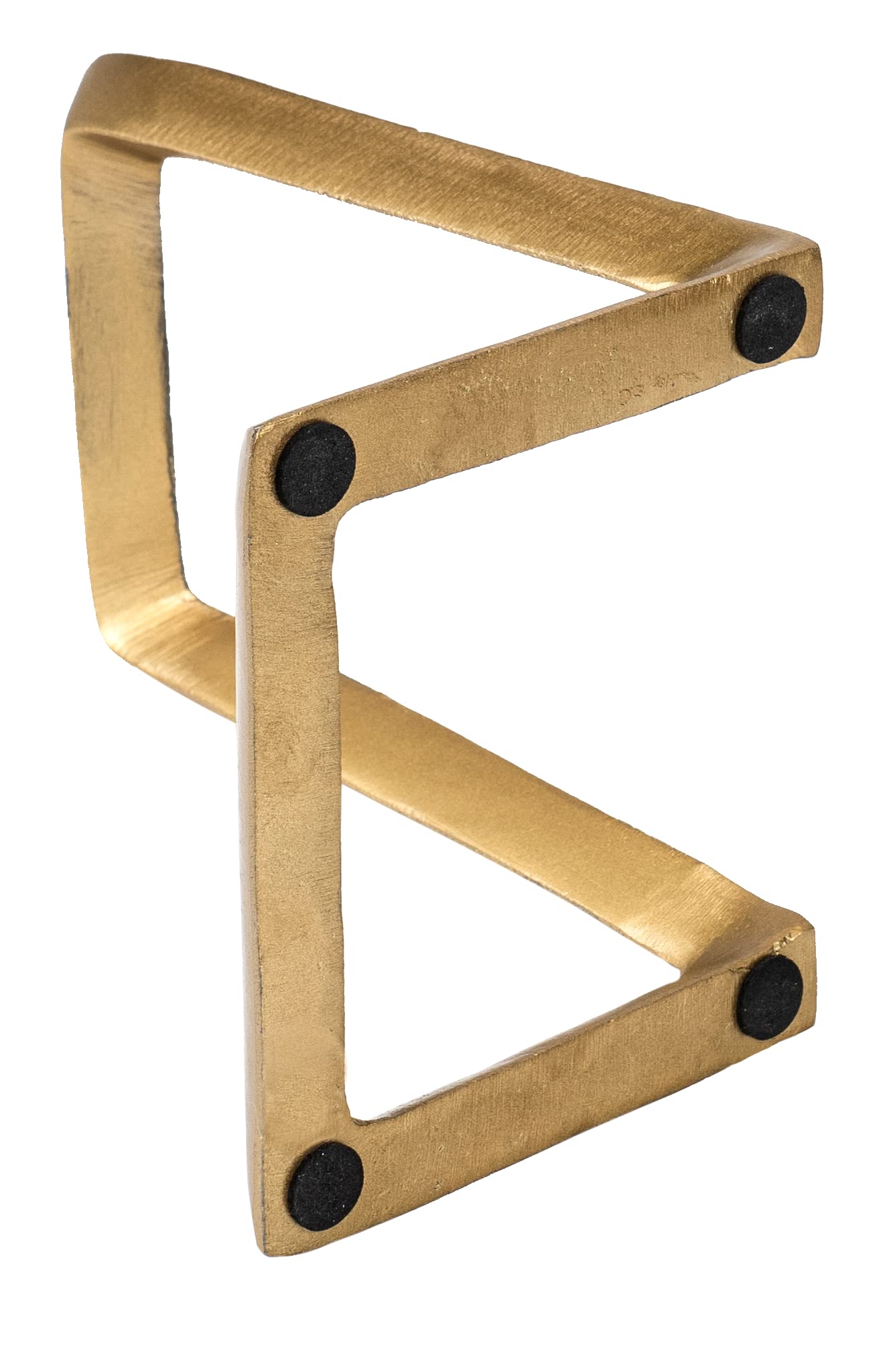 Red Co. distressed gold finish easel highlights collectibles with minimal footprint.