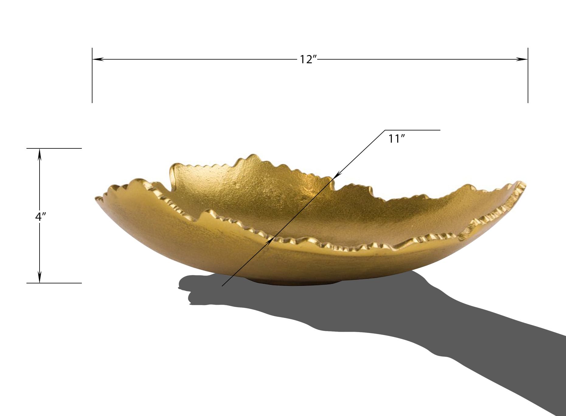 Red Co. gilded bowl with potpourri for elegant focal point