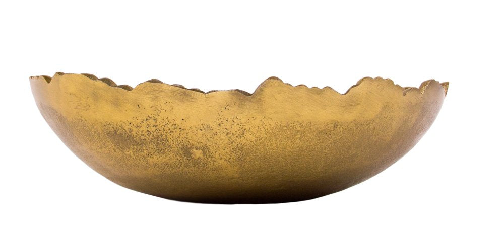 Red Co. Gold Moon bowl highlights decorative arrangements with shimmering gilt finish