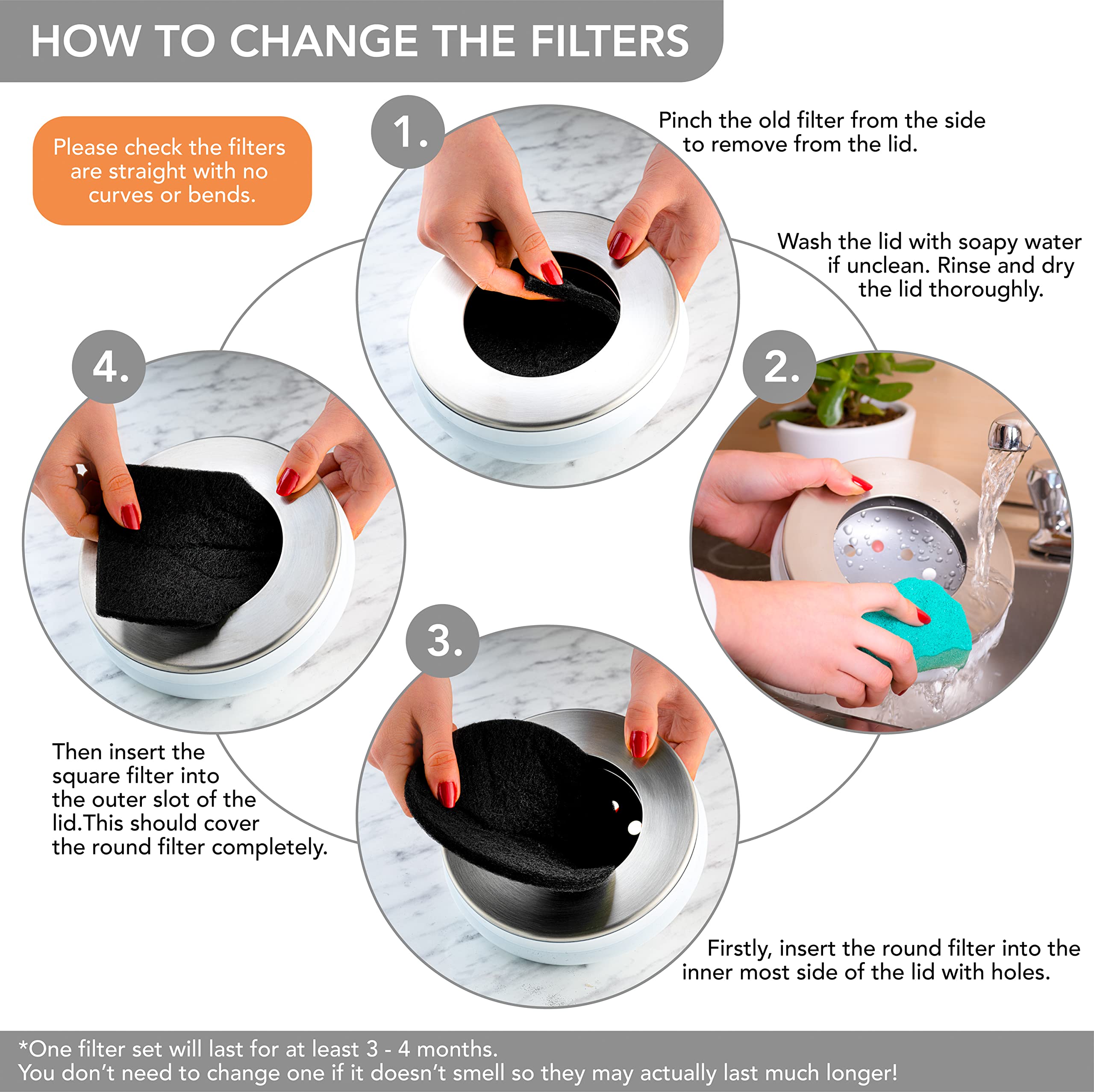 RED FACTOR includes spare filters to maintain odor control