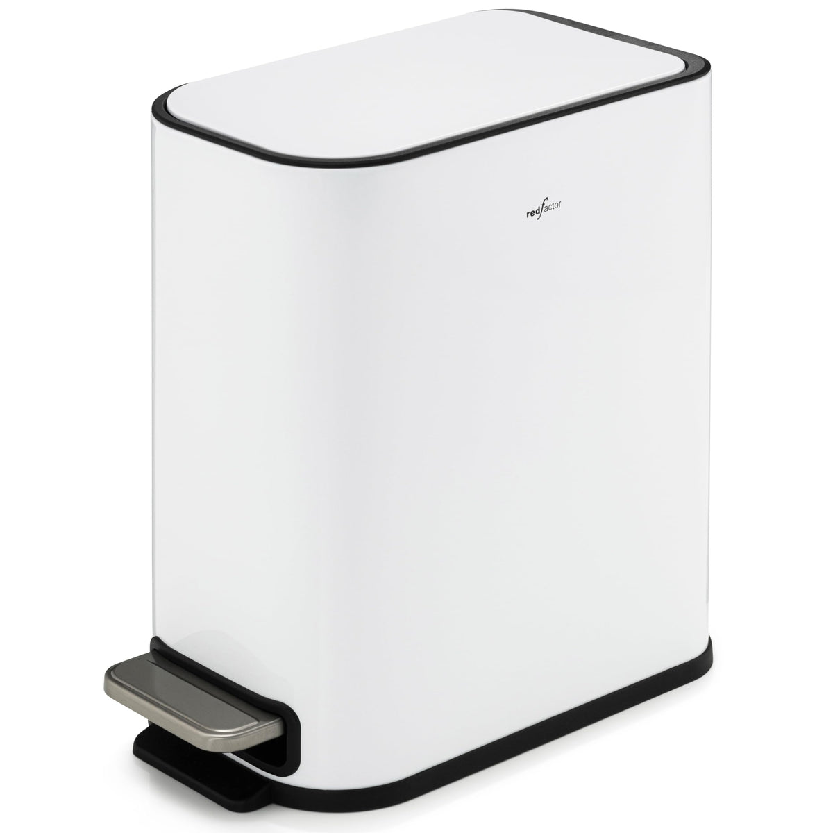 Red Factor Slim Small 1.3 gal front view, space-saving design for tight spaces