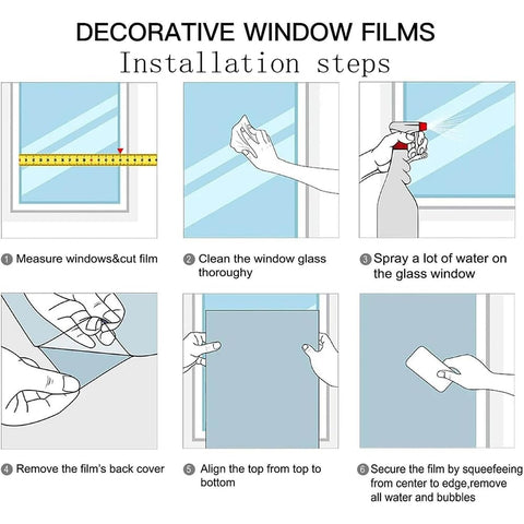 Redamancy water-assisted installation clearly shows how cling film adheres to glass