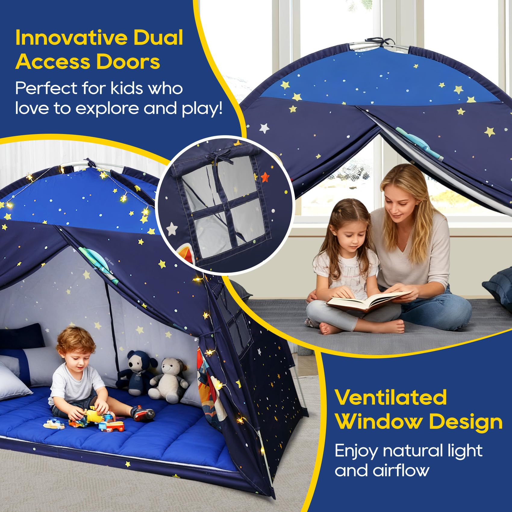 Redants bed tent comes with a washable canopy for easy cleaning.