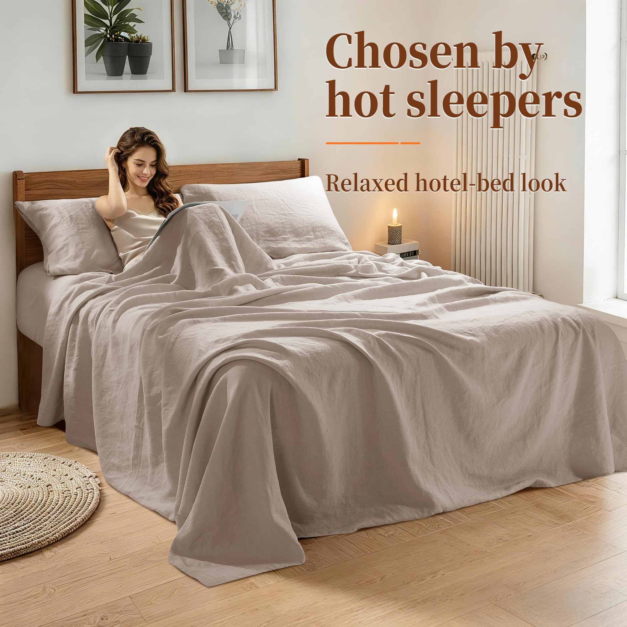 REDASW care image showing simple washing and dry guidance for linen sheets