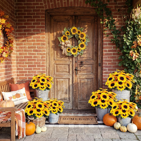 Redbaker artificial sunflower for wedding decor adds charm to ceremonies and receptions.