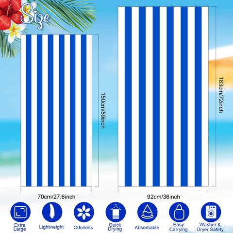 Redbaker green-stripe towel provides sand resistance beside the pool.