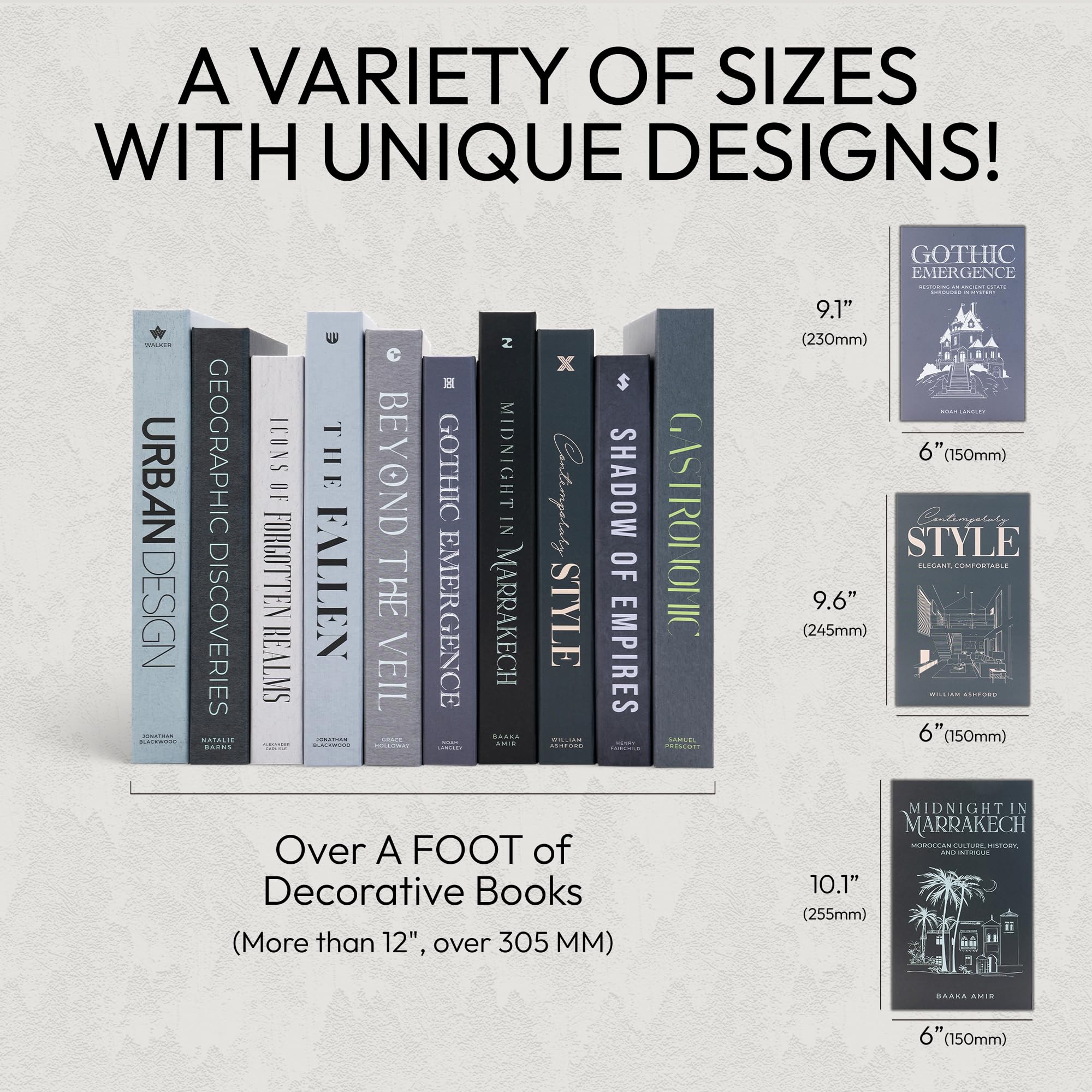 Redesigned Basics decorative books hidden storage closeup highlights discreet compartments.