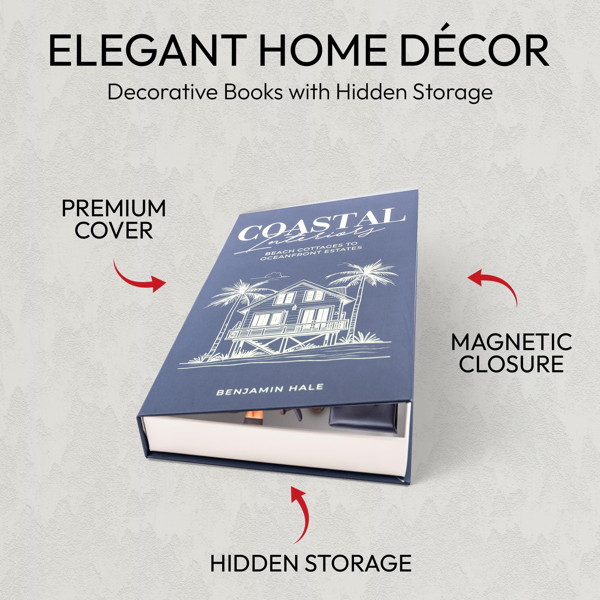Redesigned Basics stackable home decor books offer easy display options.